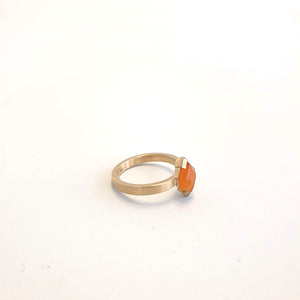 Orange Hexagon Carnelian ring, 2023