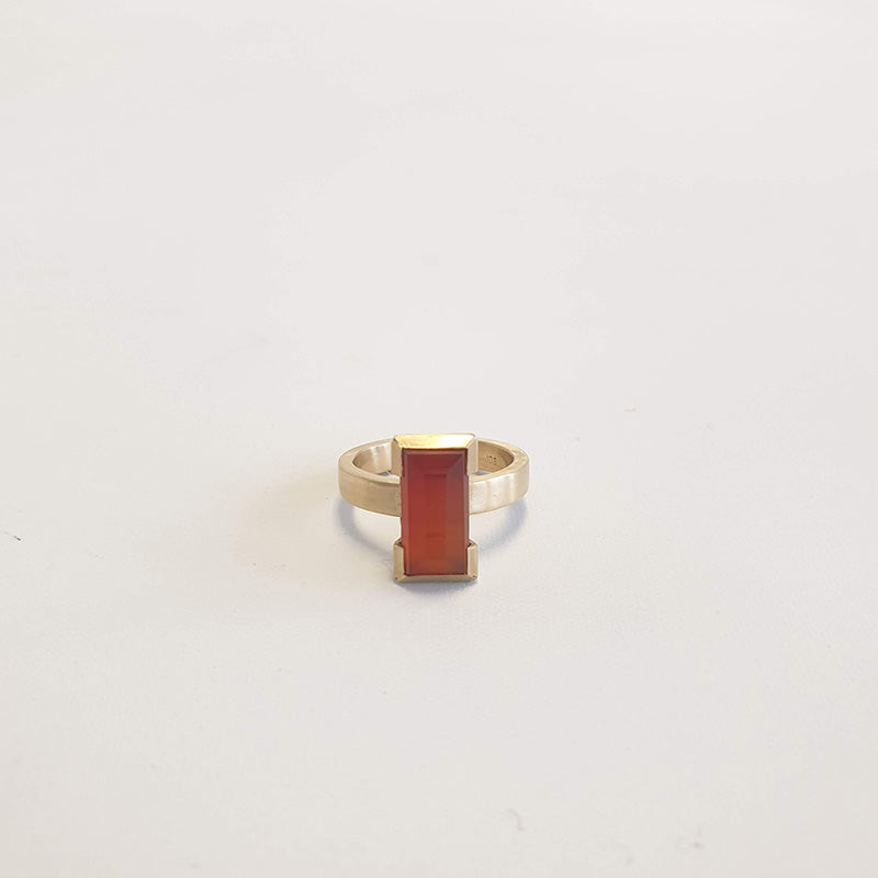 Red Rectangle Carnelian ring, 2023