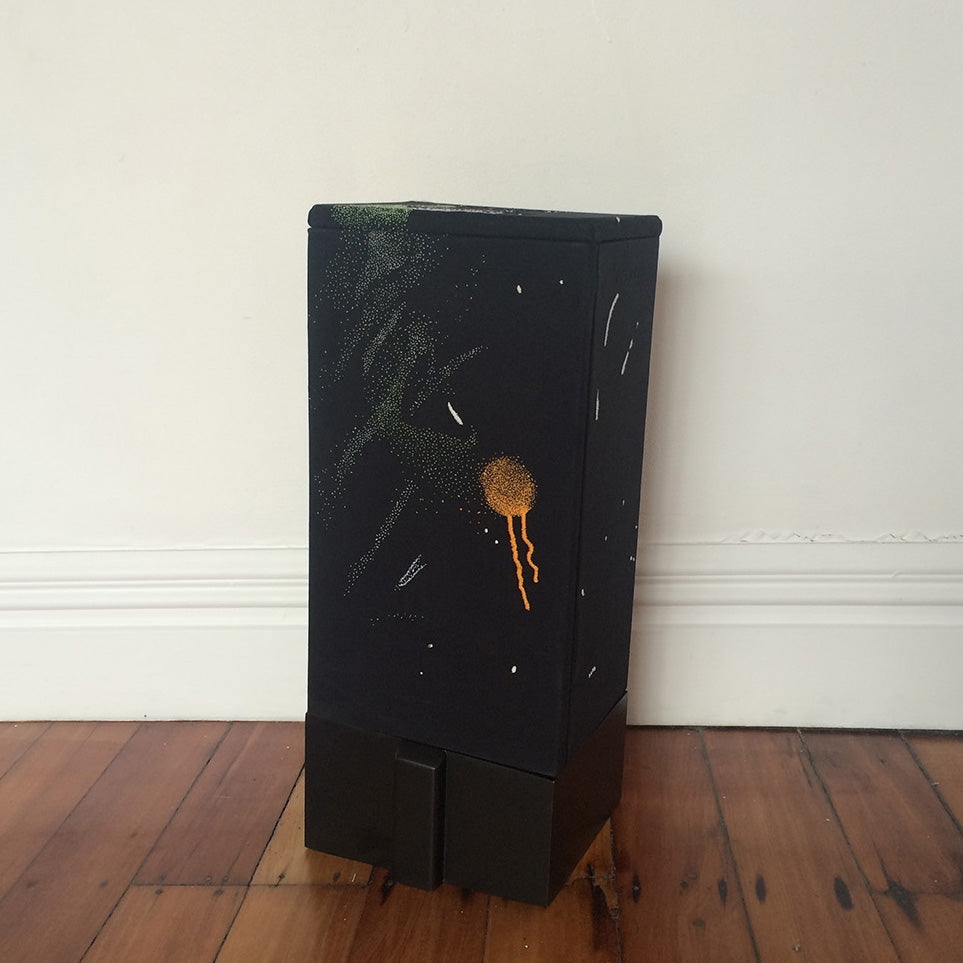 Black Electrical Box with Graffiti