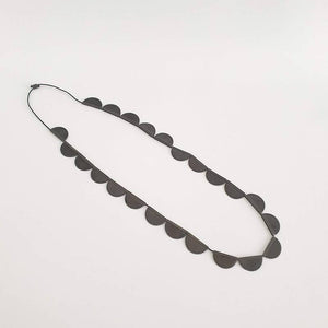 Notched Half Disc Necklace
