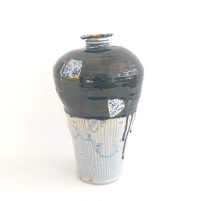 Iro-Shino Oribe Large vase, 2022