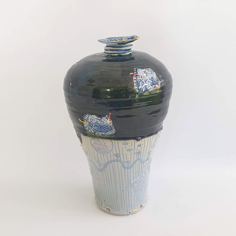 Iro-Shino Oribe Large vase, 2022