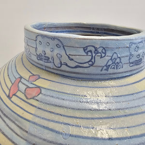 Iro-Shino Large Vase - Whales, 2024