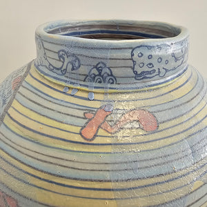 Iro-Shino Large Vase - Whales, 2024