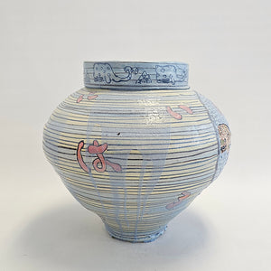 Iro-Shino Large Vase - Whales, 2024