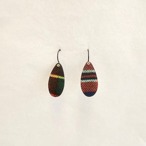 Tartan Pearl Drop earrings, 2022