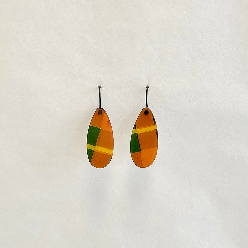 Tartan Pearl Drop earrings, 2022