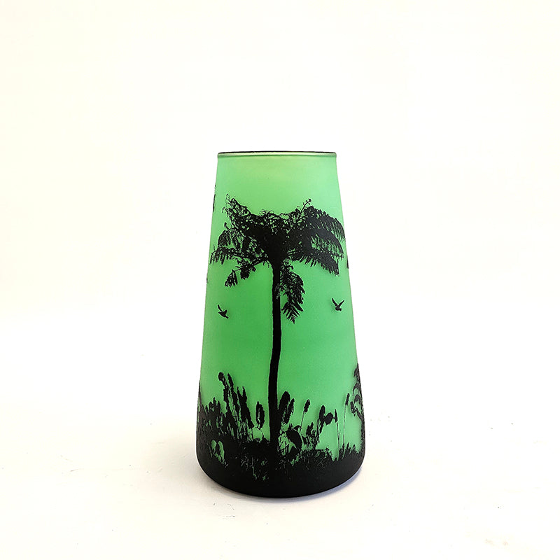 Green Ponga with Birds Vase, 2023