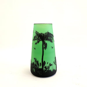 Green Ponga with Birds Vase, 2023