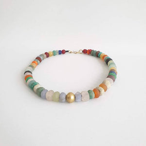 Necklace with Coloured Beads