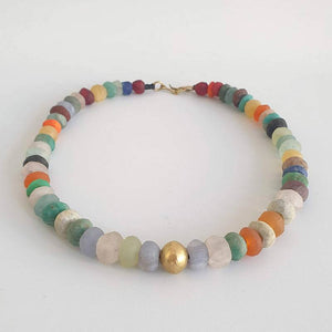 Necklace with Coloured Beads