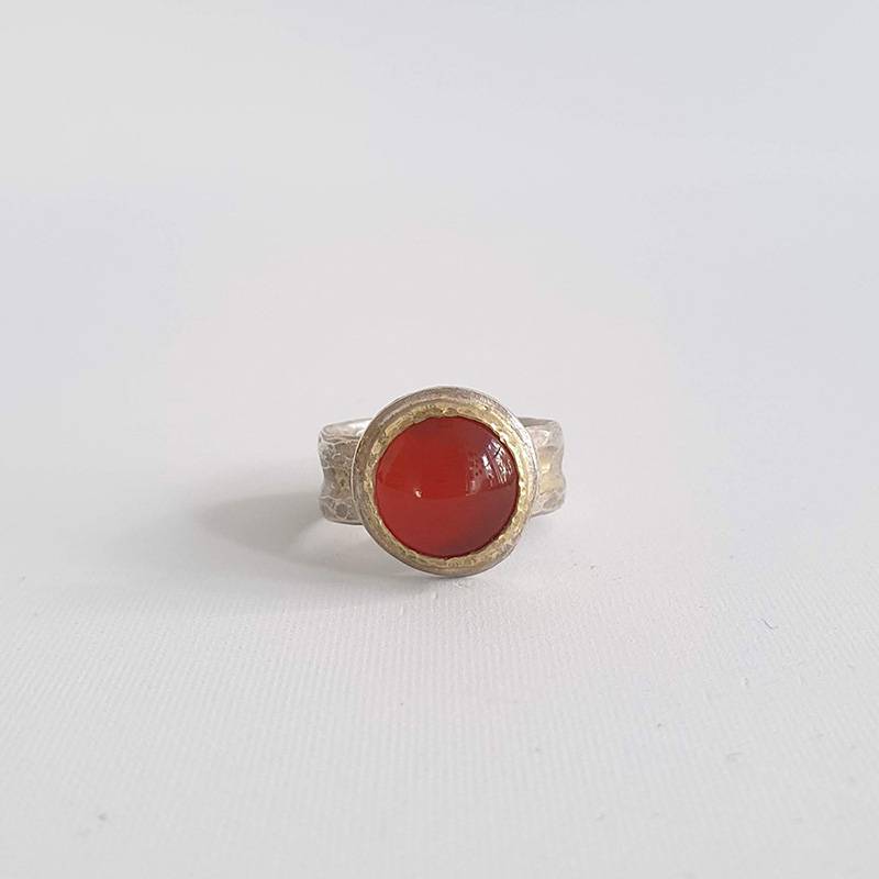 Polished Carnelian Ring