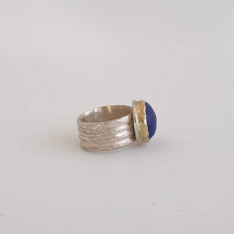 Lapis Lazuli Groove Ring