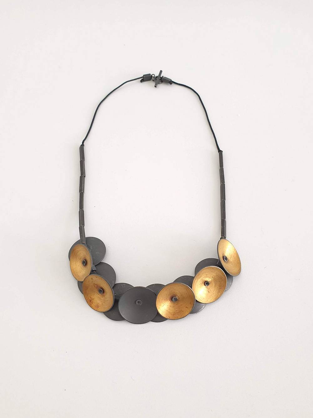 Big Gold Disc Necklace
