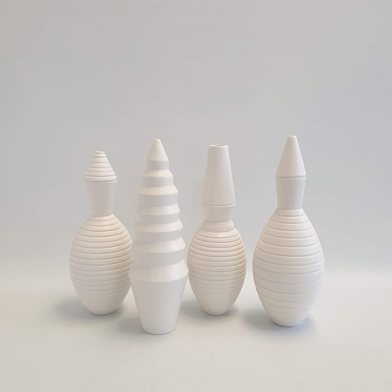 Matt White Grooved bottles, 2022