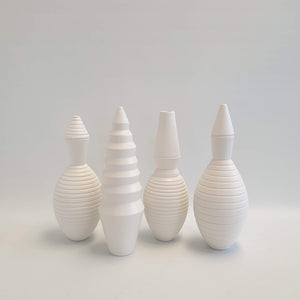 Matt White Grooved bottles, 2022