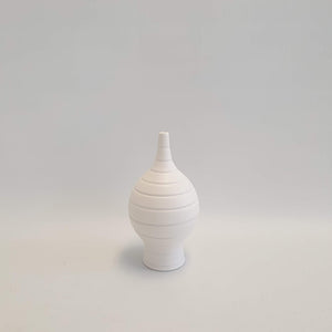 Matt White Grooved Vessels, 2022