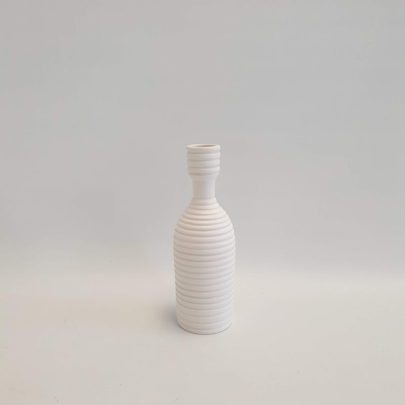 Matt White Grooved Vessels, 2022