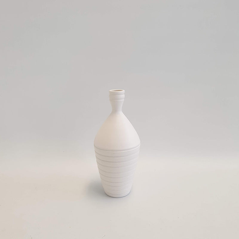 Matt White Grooved Vessels, 2022